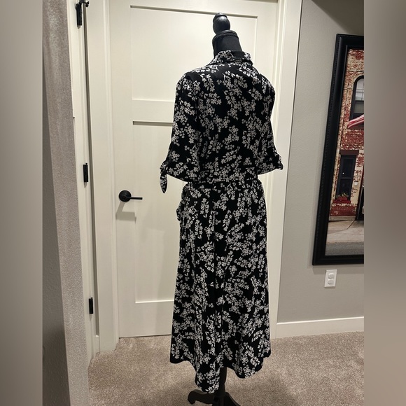 Calvin Klein Floral Printed Midi Shirt Dress - Picture 6 of 10